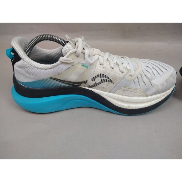 Saucony Tempus White Blue Long Distance Run Race Shoe Mens 9 Sample - Picture 5 of 13